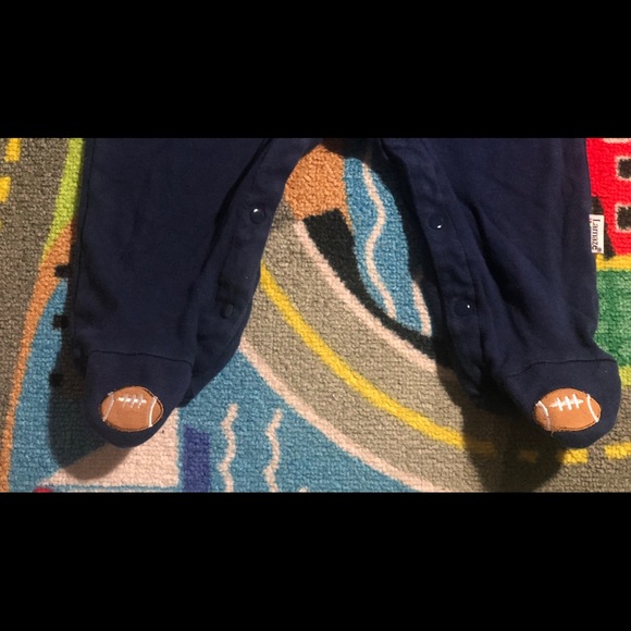 Lamaze Baby Boy Sleeper – Blue & Yellow | Football Embroidery | Size - Picture 2 of 5